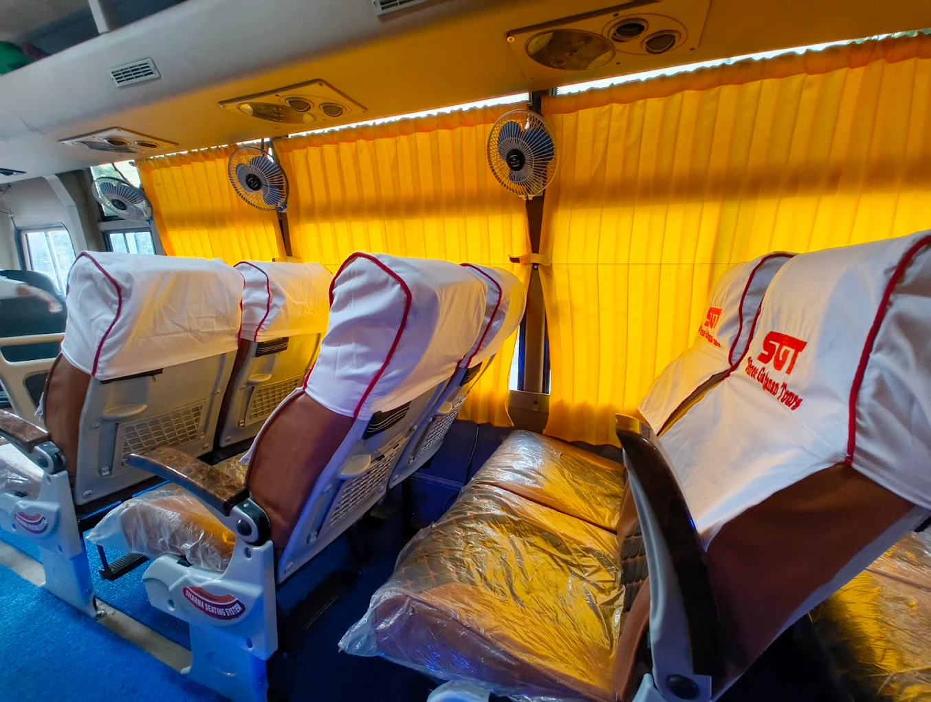 SGT bus interior seats